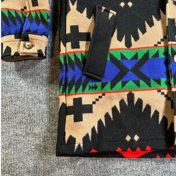 Pendleton High Grade Westernwear Jacket Mens 42 Multicolor Wool Southwest Borg